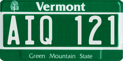 VT license plate AIQ121