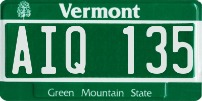 VT license plate AIQ135
