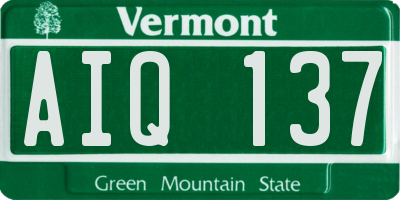 VT license plate AIQ137