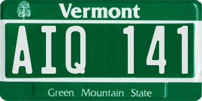 VT license plate AIQ141
