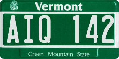 VT license plate AIQ142