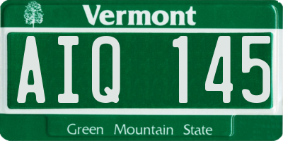 VT license plate AIQ145