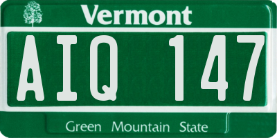 VT license plate AIQ147