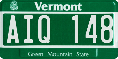 VT license plate AIQ148