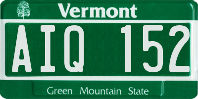 VT license plate AIQ152