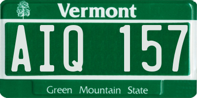 VT license plate AIQ157