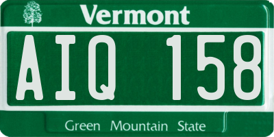 VT license plate AIQ158