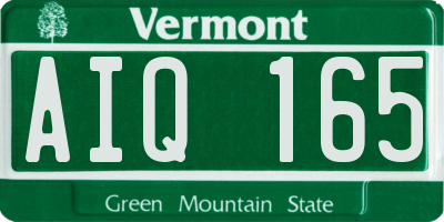 VT license plate AIQ165