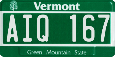 VT license plate AIQ167