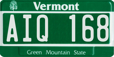 VT license plate AIQ168