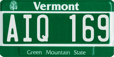 VT license plate AIQ169
