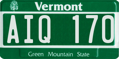 VT license plate AIQ170
