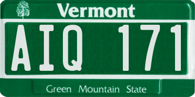 VT license plate AIQ171