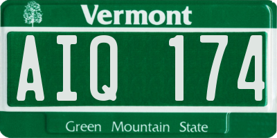 VT license plate AIQ174