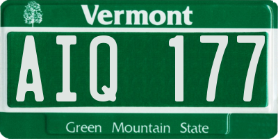 VT license plate AIQ177