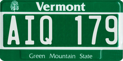 VT license plate AIQ179
