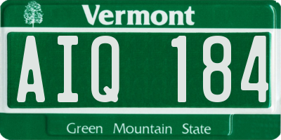 VT license plate AIQ184