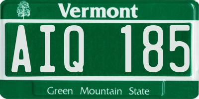 VT license plate AIQ185