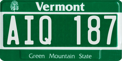 VT license plate AIQ187
