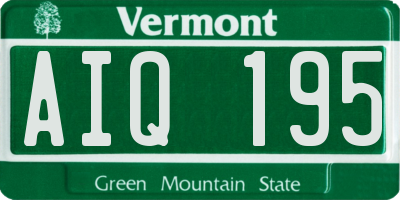 VT license plate AIQ195