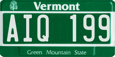 VT license plate AIQ199