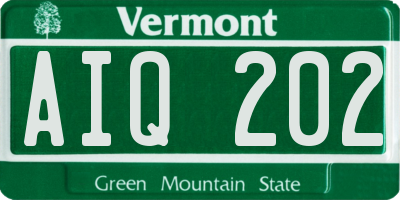 VT license plate AIQ202