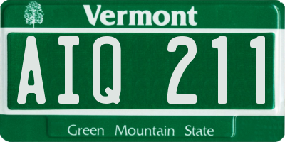 VT license plate AIQ211