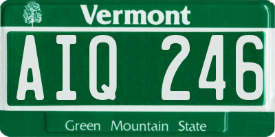VT license plate AIQ246
