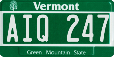 VT license plate AIQ247