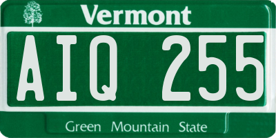 VT license plate AIQ255
