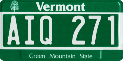 VT license plate AIQ271
