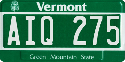 VT license plate AIQ275