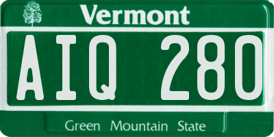 VT license plate AIQ280