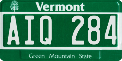 VT license plate AIQ284