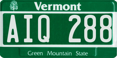 VT license plate AIQ288