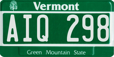 VT license plate AIQ298