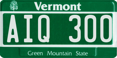 VT license plate AIQ300