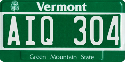 VT license plate AIQ304