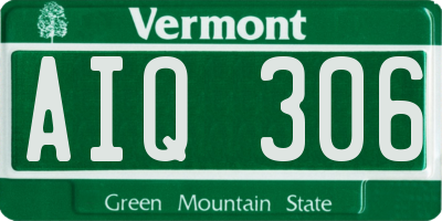 VT license plate AIQ306