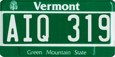 VT license plate AIQ319