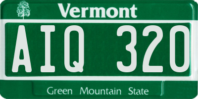 VT license plate AIQ320