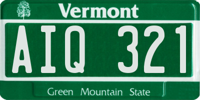 VT license plate AIQ321