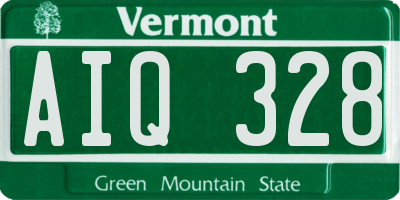 VT license plate AIQ328