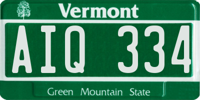 VT license plate AIQ334