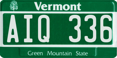 VT license plate AIQ336