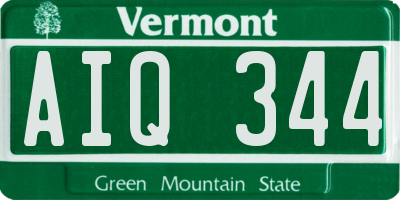 VT license plate AIQ344