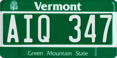 VT license plate AIQ347