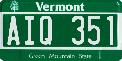 VT license plate AIQ351
