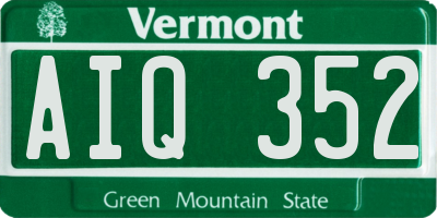 VT license plate AIQ352