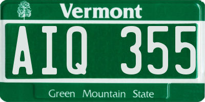 VT license plate AIQ355
